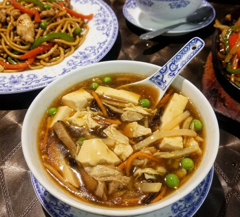 Hot and sour soup at Leo Fu's Szechwan and Mandarin Restaurant in Calgary